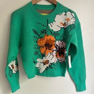 The Sonal Nathwani Camryn Cropped Crewneck Sweater by Maeve xxs but fits an s